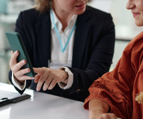 Medical professional discussing options on payments and clearinghouse procedures.