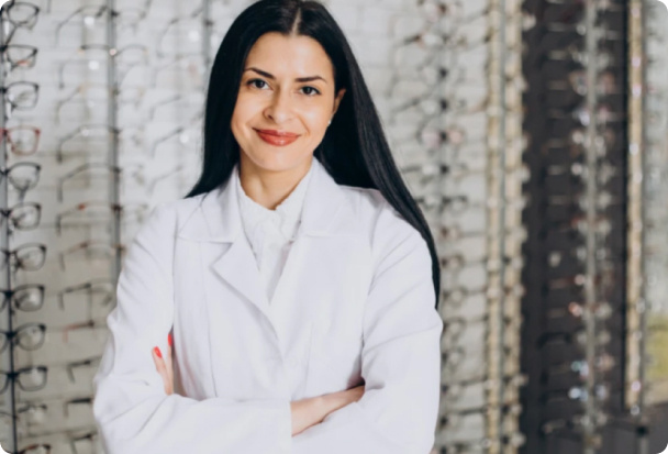 Female doctor with arms crossed